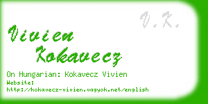 vivien kokavecz business card